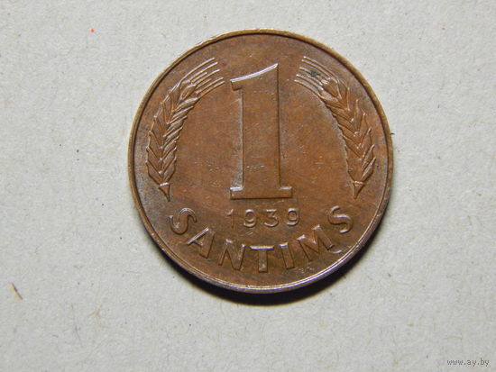 Латвия 1 сантим 1939г.