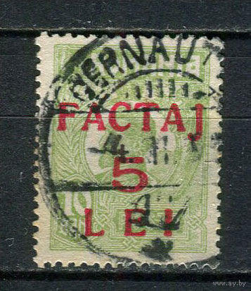 Королевство Румыния - 1928 - Надпечатка FACTAJ 5 LEI - [Mi. 5d] - полная серия - 1 марка. Гашеная.  (Лот 51CO)