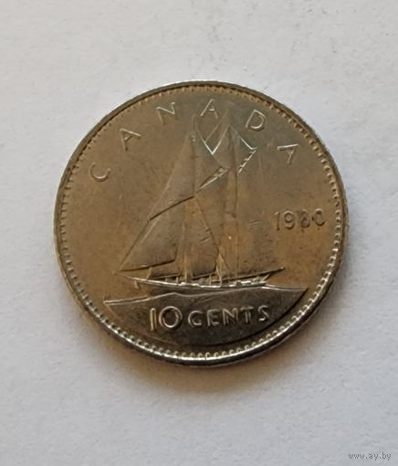 Канада 10 центов, 1980