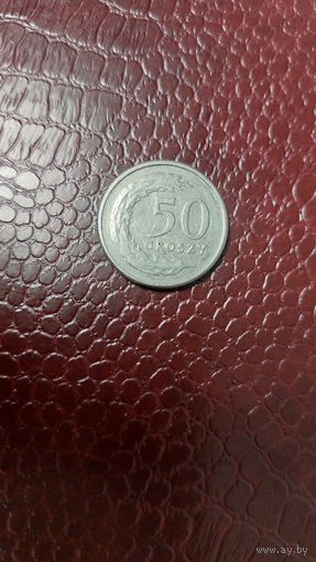 Монета 50 грошей 1995г. Польша. Неплохая!