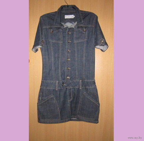 Стильное джинсовое платье Revers jeans, р.46-48