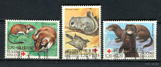 Финляндия - 1982 - Красный крест. Фауна - [Mi. 913-915] - полная серия - 3 марки. Гашеные.  (Лот 165BA)