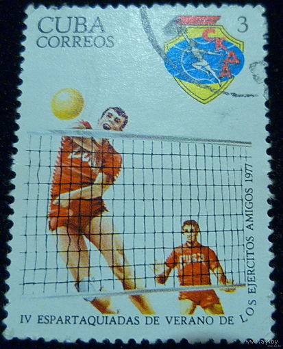 Марка 1977 спорт Куба
