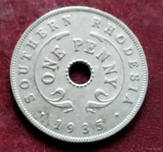 Южная Родезия 1 пенни, 1934-1936