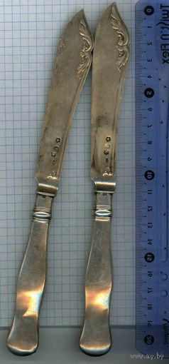 ПАРА шикарных серебряных ножей 19 век поставщик Императорского двора   Францa Иосифа