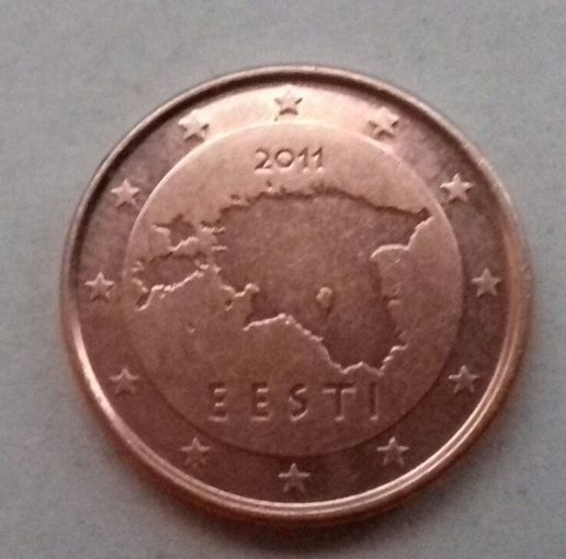 1 евроцент, Эстония 2011 г., AU