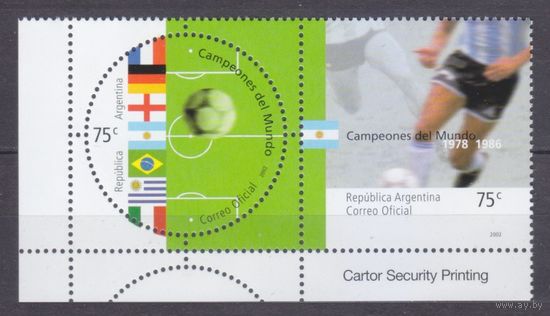 2002 Аргентина 2715-2716Paar+Tab Чемпионат мира по футболу 2002 года в Японии и Корее 3,00 евро