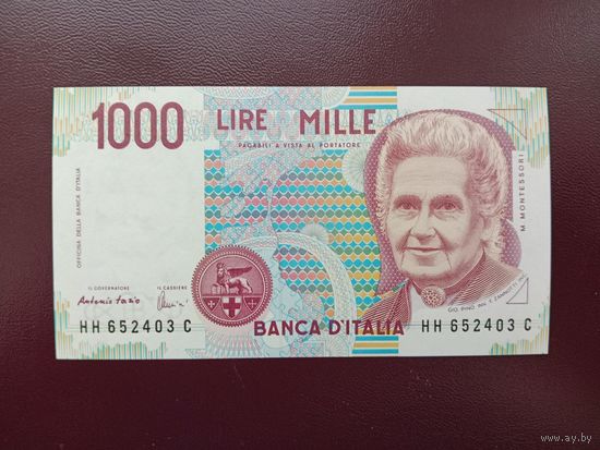 Италия 1000 лир 1998 UNC