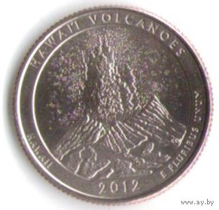 25 центов 2012 г. Парк=14 Национальный парк Гавайские вулканы Гавайи Двор D _UNC