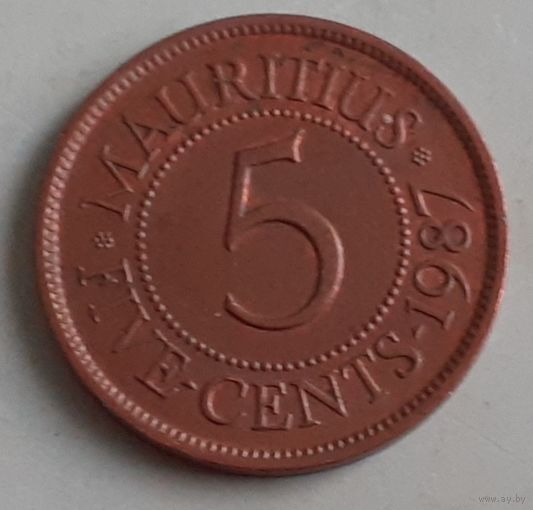 Маврикий 5 центов, 1987 (14-7-5)