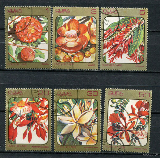 Куба - 1984 - Цветы - [Mi. 2836-2843] - полная серия - 6 марок. Гашеные.  (Лот 61CO)(BB)
