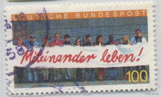 Германия 1994 Иностранцы в Германии "жить друг с другом"