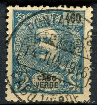 Португальские колонии - Кабо-Верде - 1903 - Король Карлуш I 400R - [Mi.84] - 1 марка. Гашеная.  (Лот 140AO)