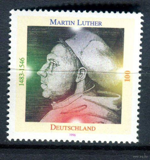 Германия - 1996г. - Мартин Лютер - полная серия, MNH с отпечатком [Mi 1841] - 1 марка