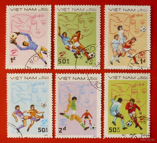 Вьетнам. Футбол. ( 6 марок ) 1982 года.