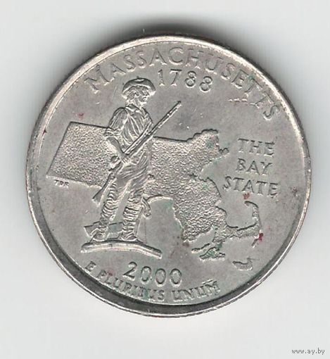 США 25 центов 2000 года