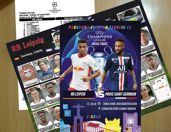 ЛЕЙПЦИГ Германия - ПСЖ Париж Франция 2020 Лига Чемпионов с фото игроков
