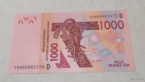 Мали 1000 франков КФА. UNC
