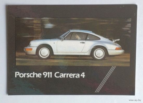 Календарик. Автомобиль Porsche 911 Carrera 4. 1992.