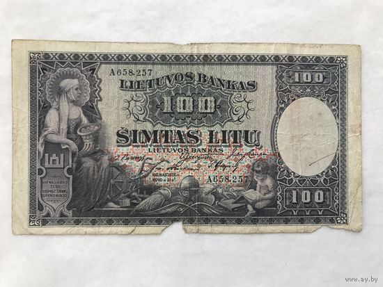 100 лит 1928 , Литва
