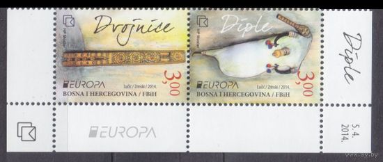 2014 Босния и Герцеговина Мостар 385-386Paar Европа Септ 7,00 евро