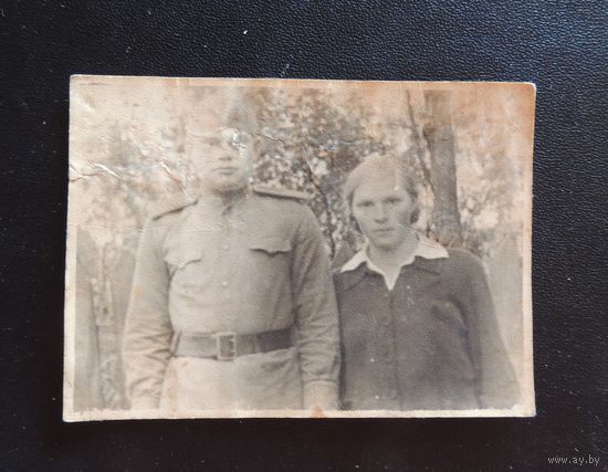 Фото "Брат и сестра", 1944 г., Полесье, Береза, д. Здитово