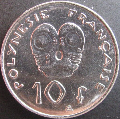 1к Французкая Полинезия 10 франков 2004 В ХОЛДЕРЕ распродажа коллекции