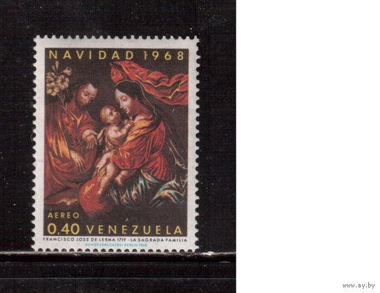 Венесуэла-1968, (Мих.1756) **, Рождество,Живопись,