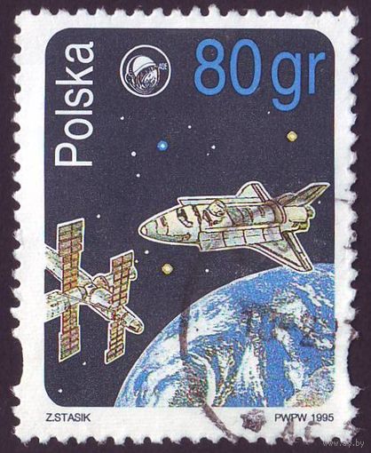 XI Международный конгресс участников космических полетов Польша 1995 год серия из 1 марки