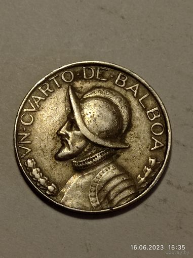 Панама 1/ 4 бальбоа  1982 года .