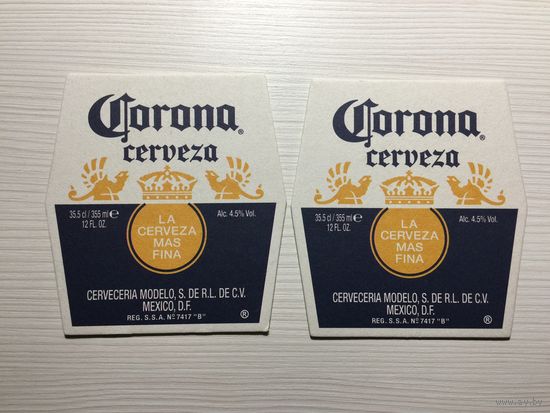 Подставка под пиво Corona Cerveza /Мексика/