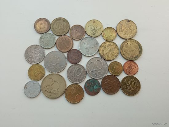 Лот 25 разных монет
