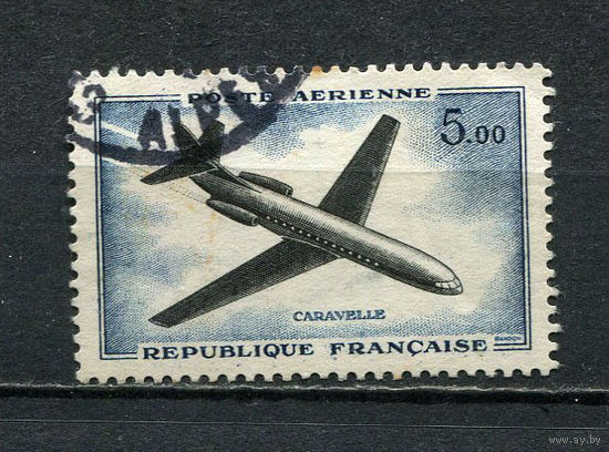 Франция - 1960/1963 - Авиация - [Mi.1281] - 1 марка. Гашеная.  (Лот 88EK)-T7P18