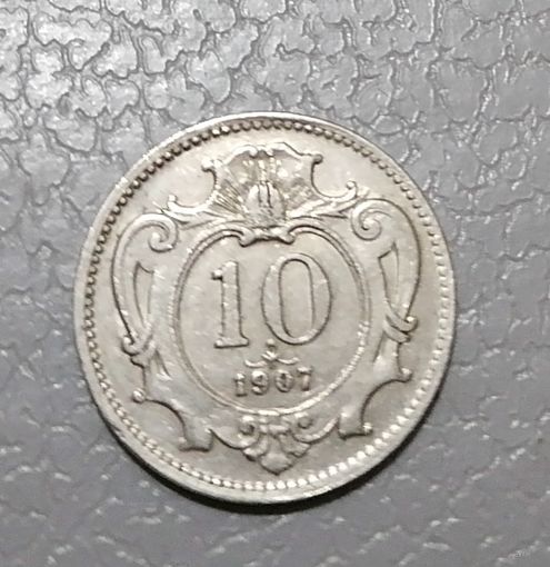10 геллеров 1907 г.