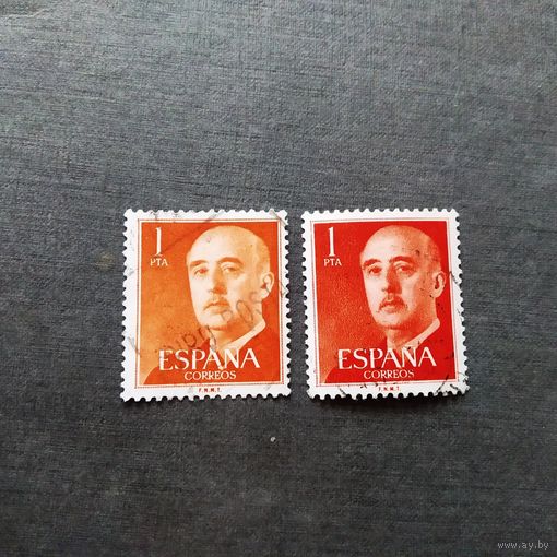 Марки Испания 1956 год. Генерал Франко