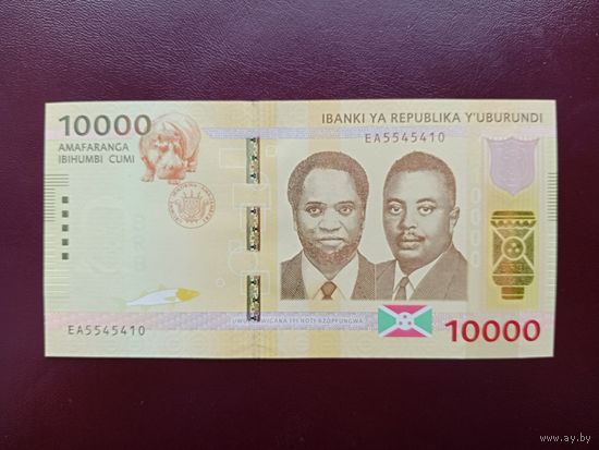 Бурунди 10000 франков 2015 год UNC