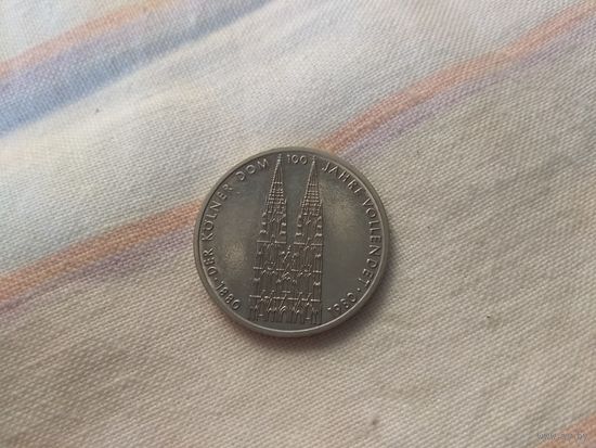 Германия 5 марок, 1980 100 лет со дня окончания строительства Кёльнского собора (F) медно-никель