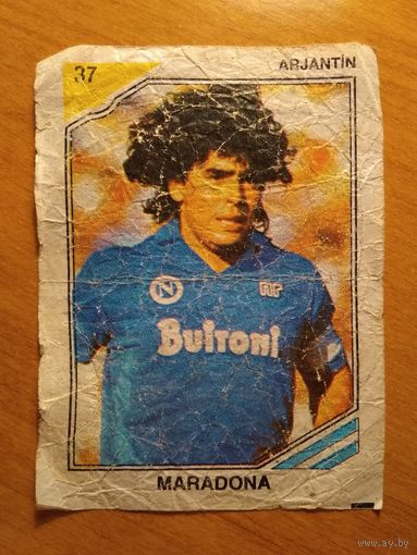 Вкладыш от жвачки "Final" (37 - Диего Марадона / Diego Maradona)