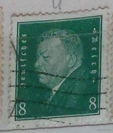 Первый президент Германии Фридрих Эберт. Германский Рейх.  Дата выпуска:1928-09-01