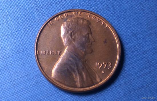 1 цент 1973 D. США.