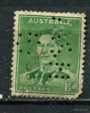 Австралия - 1937/1949 - Король Георг VI 1 1/2P - [Mi.141C] - 1 марка. Гашеная.  (LOT AJ13)