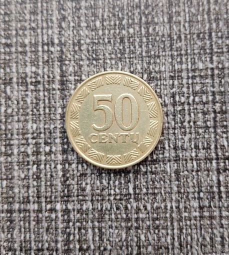 50 центов 1998 года Литва. 2 Республика(Lietuva)(1991-2014).