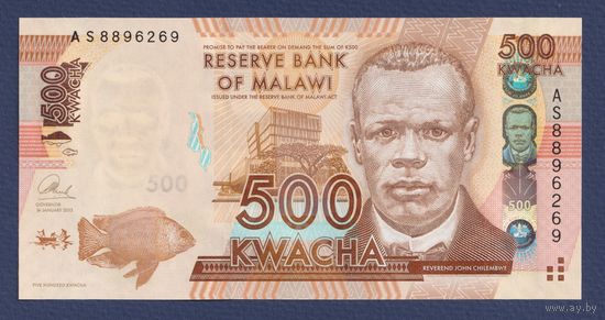 Малави, 500 квача 2013 г., P-61b, UNC