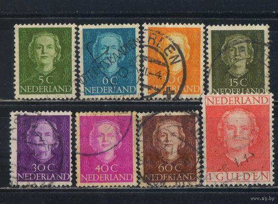 Нидерланды 1949-51 Юлиана Стандарт #525-7,530,533,535,539-40