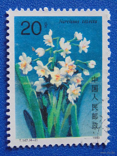 Япония 1990 г. Цветы.