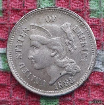США 3 (III) цента 1888 года. Весенняя распродажа!