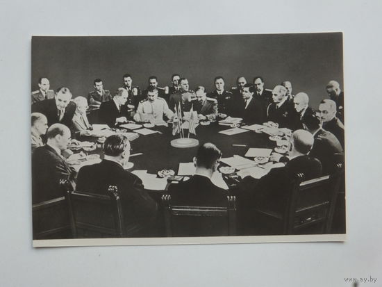 Потсдамская конференция 2 Мировая война  открытка ГДР