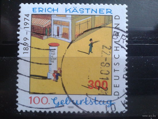 Германия 1999 иллюстрация к детективу писателя Михель-3,2 евро гаш.