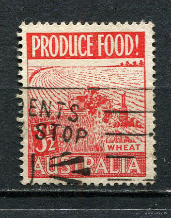 Австралия - 1953 - Сбор пшеницы 3 1/2Р - [Mi.227] - 1 марка. Гашеная.  (Лот 21EW)-T25P3