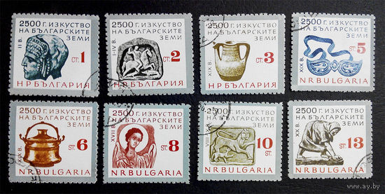 Болгария 1964 г. Искусству Болгарии 2500 лет. Культура, полная серия из 8 марок #0011-И1P2